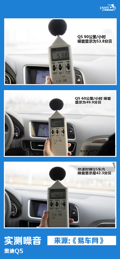 奥迪Q5原车噪音测试 奥迪Q5原车噪音测试