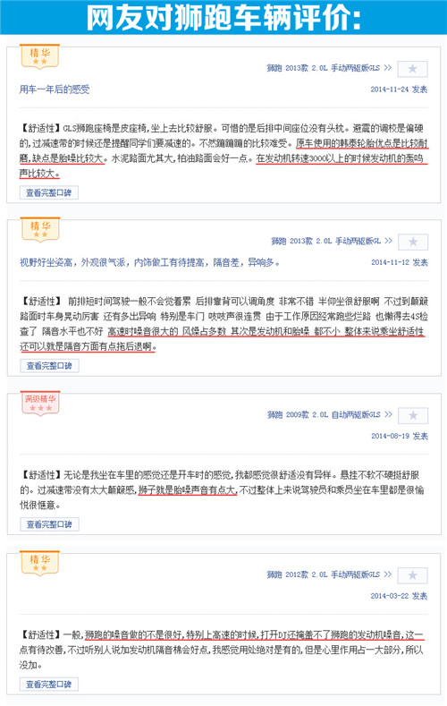 起亚狮跑网友评价舒适性