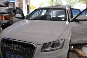 安静舒适,贵阳元音改奥迪Q5汽车音响隔音改装